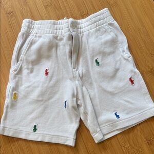 Polo by Ralph Lauren Kids' White Shorts with Multicolor Embroidery